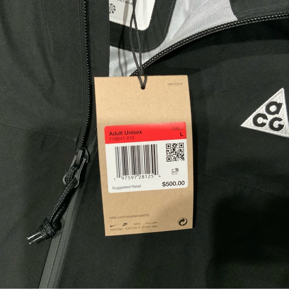 New Nike ACG "Misery Ridge" Storm-FIT ADV GORE-TEX Jacket FV8641 010 Size Large - Picture 6 of 16